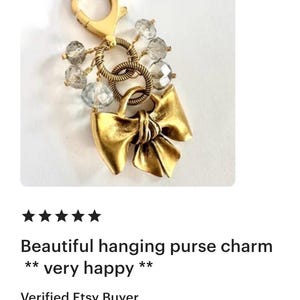 Moon Jewelry Clear Quartz Crystal Keychain Silver Purse Charm Jewelry Waning Crescent Moon Bag Accessory Charm Silver Jewelry Moon Lover image 16