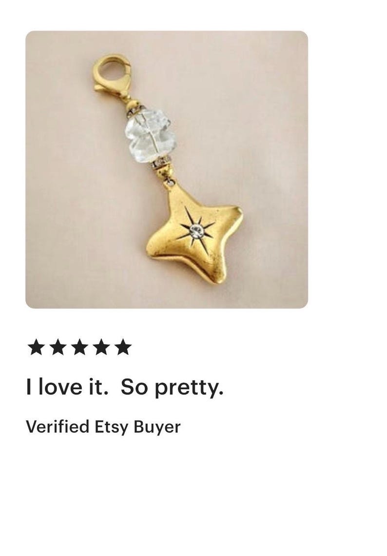 Moon Jewelry Clear Quartz Crystal Keychain Silver Purse Charm Jewelry Waning Crescent Moon Bag Accessory Charm Silver Jewelry Moon Lover image 14