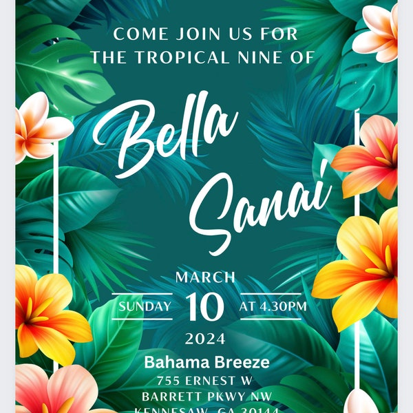 Ttropical  invitations