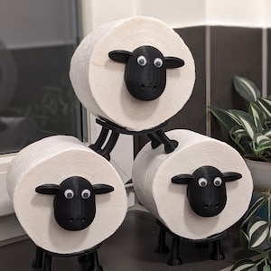 Molly toilet paper holder sheep Bathroom decoration Bathroom Guest toilet toilet paper holder Replacement roll holder toilet paper toilet sheep 3x Molly