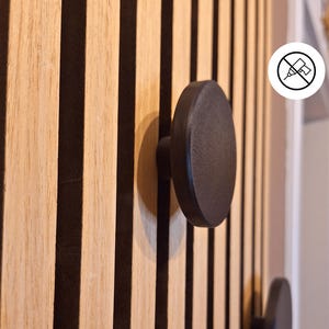 Runde Haken für Akustikpaneele | Montage ohne Bohren | Garderobenhaken | Kleiderhaken | DIY Garderobe | KNOPF