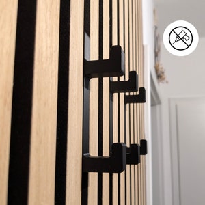 Haken für Akustikpaneele | Montage ohne Bohren | Click System | Garderobenhaken | Kleiderhaken | DIY Garderobe | KANTIG
