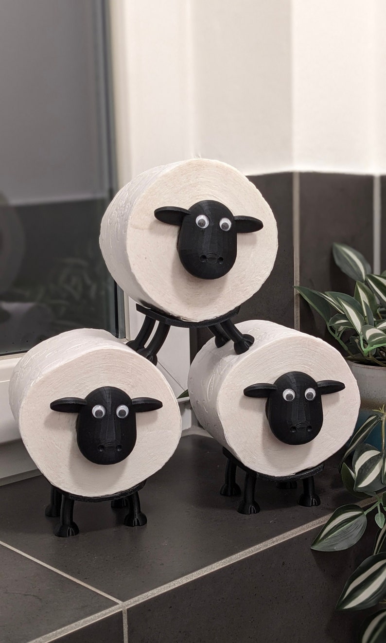 Molly toilet paper holder sheep Bathroom decoration Bathroom Guest toilet toilet paper holder Replacement roll holder toilet paper toilet sheep 3x Molly