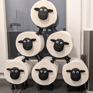 Molly toilet paper holder sheep Bathroom decoration Bathroom Guest toilet toilet paper holder Replacement roll holder toilet paper toilet sheep 6x Molly