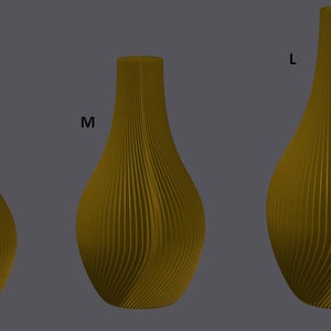 Vase Lunar Dekovase 3D Blumenvase Trockenblumen modernes Design Rillen Dekoration Pampasgras Eukalyptus Bouquet Bild 10