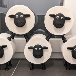 Molly toilet paper holder sheep Bathroom decoration Bathroom Guest toilet toilet paper holder Replacement roll holder toilet paper toilet sheep 5x Molly