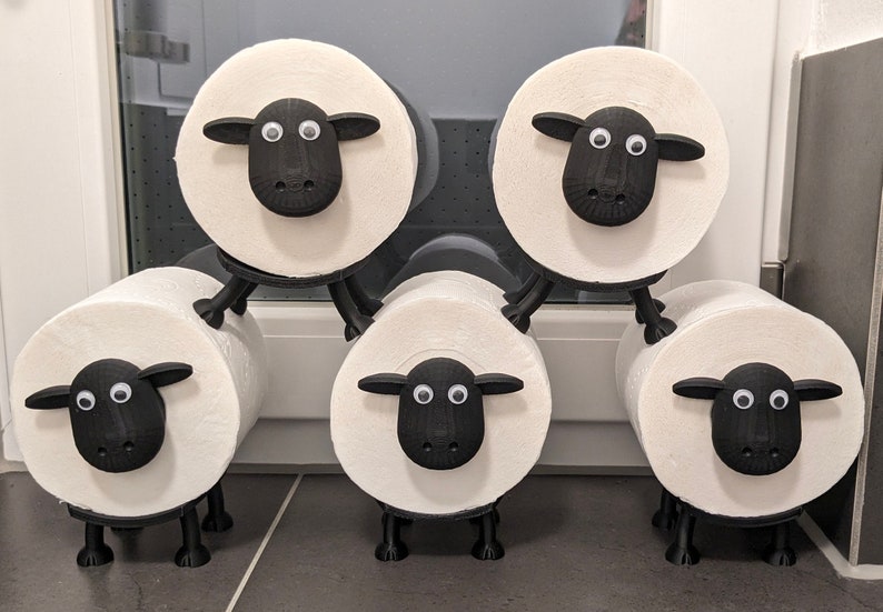 Molly toilet paper holder sheep Bathroom decoration Bathroom Guest toilet toilet paper holder Replacement roll holder toilet paper toilet sheep 5x Molly