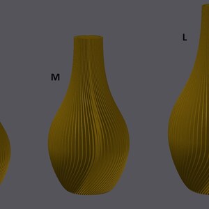 3er Set Vase Lunar Dekovase 3D Blumenvase Trockenblumen modernes Design Rillen Dekoration Pampasgras Eukalyptus Bouquet Bild 10