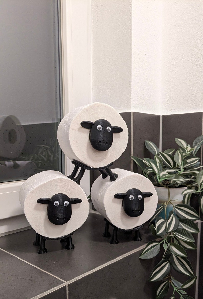 Molly toilet paper holder sheep Bathroom decoration Bathroom Guest toilet toilet paper holder Replacement roll holder toilet paper toilet sheep image 1