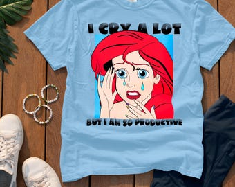 Camiseta gráfica DTF de sirena de arte pop