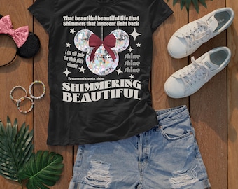 Camiseta gráfica dtf con ratón bola de espejos, múltiples opciones de diseño.