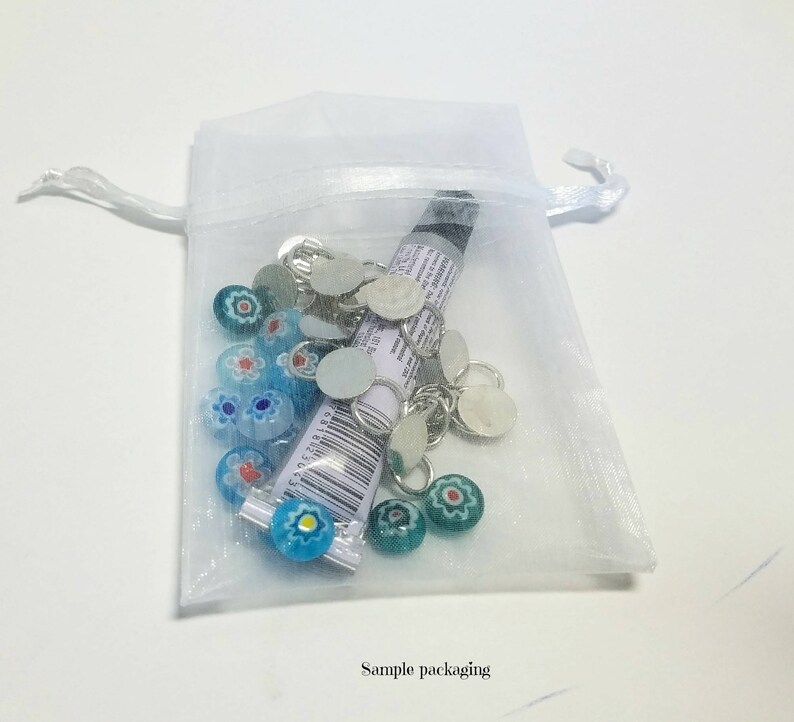 Fused glass murrine bracelet and earring kit  diy jewelry kit image 0