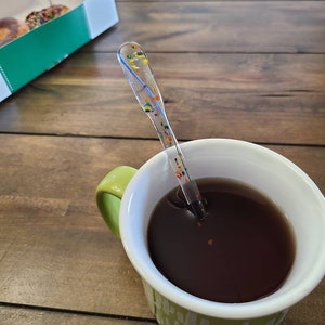 Handmade Fused Glass Swizzle Sticks: Elegant Drink Stirrers