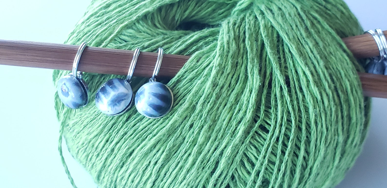 Glass Stitch Markers, Fused Glass Knitting Markers, Crochet Markers
