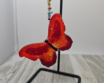 Fused Glass Butterfly, Hanging Butterfly Decor, Butterfly Suncatcher, Gift for Gardener