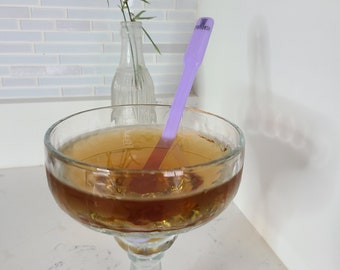 Handmade Fused Glass Drink Stirrer, Swizzle Stick, Barware Gift