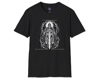 Gothic Engel T-Shirt | Mittelalterliches Fantasy Goth Emo Grafik T-Shirt | Toll für Geschenke
