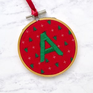 custom ornament tiny christmas trees ornament, kids ornament, personalized initial ornament, family name ornament, christmas tree decor