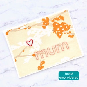 carte maman, carte de fête des mères maman, carte d'anniversaire de maman, carte souvenir pour belle-mère, carte d'envoi d'amour, carte brodée à la main pour femme
