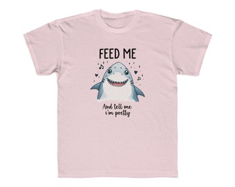 Feed Me Shark Kids T-shirt met normale pasvorm