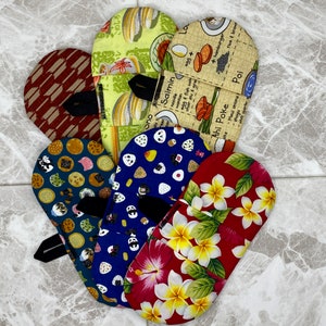 Heat Resistant, Mini Microwave Mitts, Potholder Mitts, Fingertip Mitts, Oven Mitts, Japanese, Asian, Oriental, Unique Print Fabric