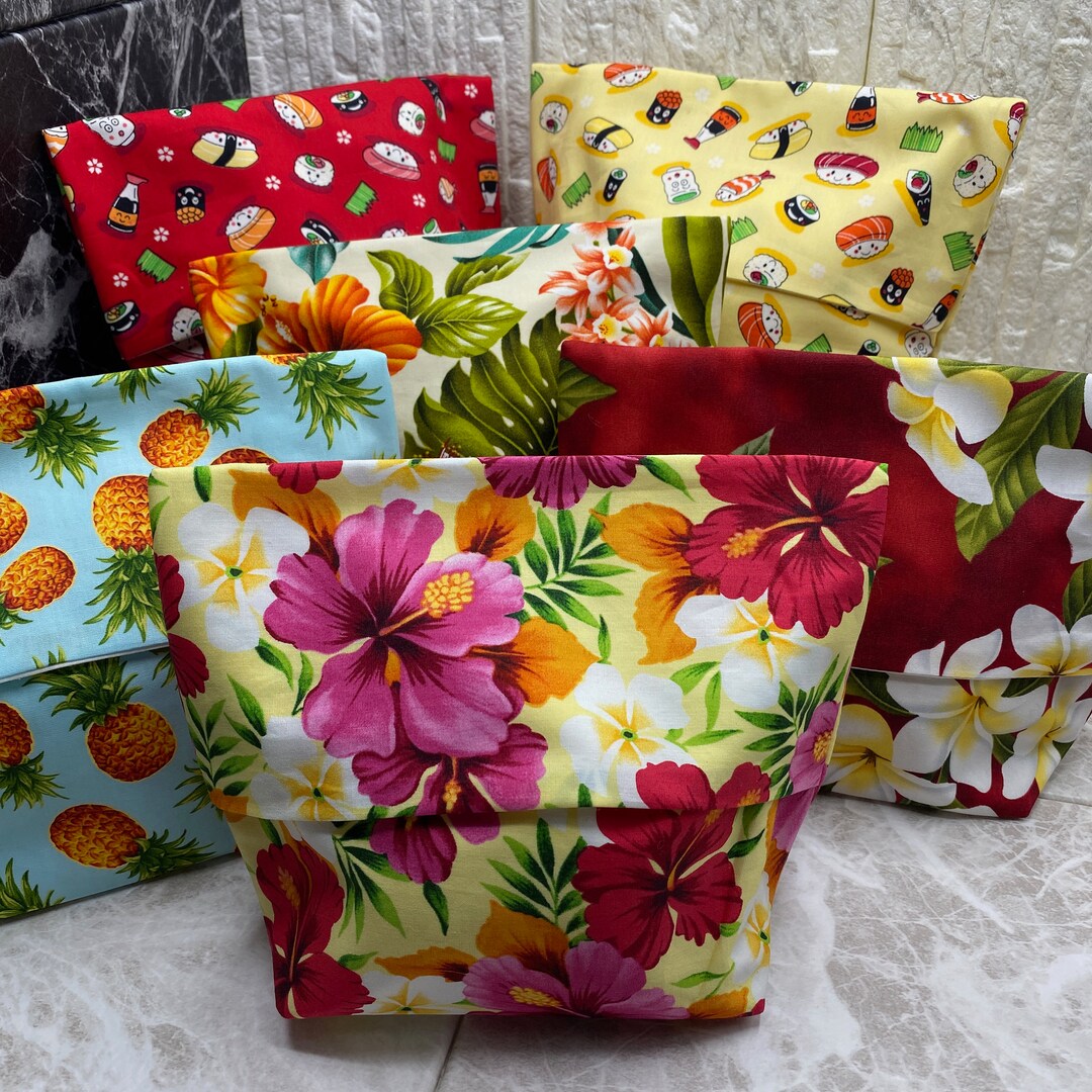 Microwave Popcorn Bag in Hawaiian Print Fabric Etsy