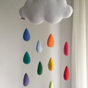 Cloud baby mobile Rainbow Cloud image 7