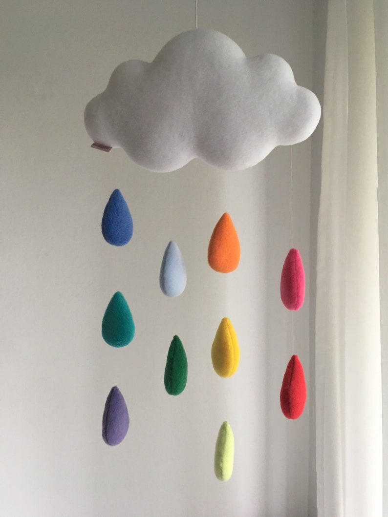 Cloud baby mobile Rainbow Cloud image 7