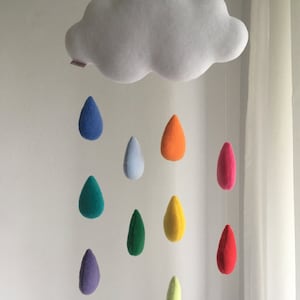 Cloud baby mobile Rainbow Cloud image 3