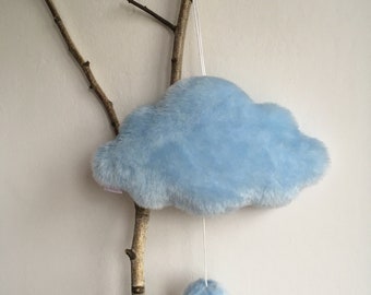 Music Baby Mobile Blue cloud with Chopin Melody