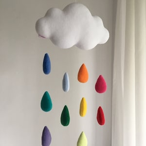 Cloud baby mobile Rainbow Cloud image 6