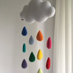 Cloud baby mobile Rainbow Cloud image 8