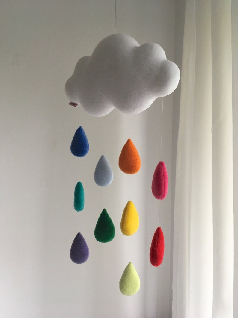 Cloud baby mobile Rainbow Cloud image 8