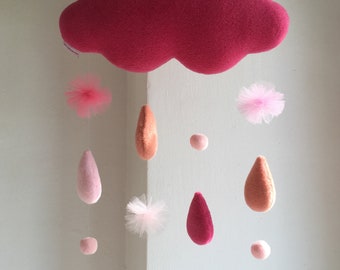 Pink Cloud Nursery Mobile
