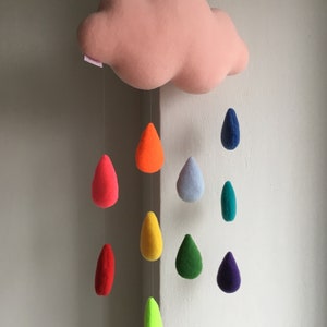 Rainbow Cloud Baby Mobile