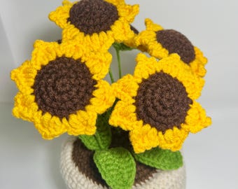 Sonnenblumen Dekoration FINGERINSPIRE Gehäkelte So Produktbild-Vorschau 7