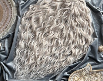 Rastas onduladas Conjunto de rastas rubias onduladas Extensión de cabello Rastas Aspecto natural Rastas sintéticas Rastas DE o SE Cabello ondulado blanco
