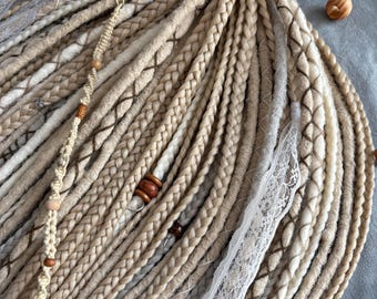 Blonde Synthetic Crochet Dreads and Braids: DE or SE Hair Extensions