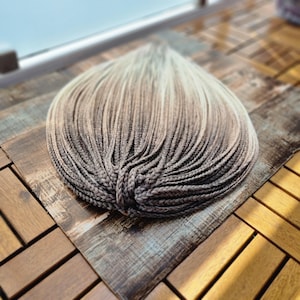 Set of synthetic brown to white braids Brown to strawberry blonde to white braids Double ended Single ended braids Full head hair extensions