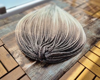 Set of synthetic brown to white braids Brown to strawberry blonde to white braids Double ended Single ended braids Full head hair extensions