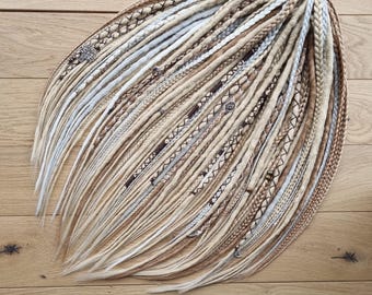 Synthetic dreads Crochet Blonde dreads and braids Double Ended DE dreadlocks Single Ended SE dreads Full head Hair extensions