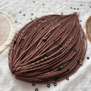 Auburn Crochet Synthetic Dreads: DE/SE Braided Hair Extensions