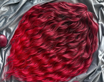 Rastas onduladas Conjunto de rastas rojas onduladas Extensión de cabello Rastas Aspecto natural Rastas sintéticas Rastas Cabello Rastas DE o SE Rojo oscuro a claro