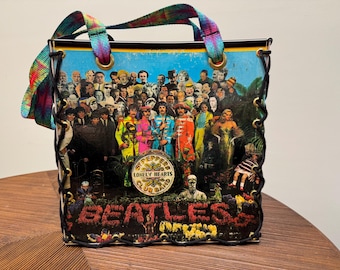 The Beatles' "Sgt. Pepper's Lonely Hearts Club Band" Record Album Cover Tote Bag