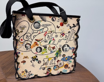 Led Zeppelin Record Album Cover Tote Bag