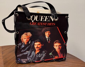 Queen's Greatest Hits Record Album Cover Tote Bag