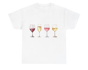 Wine Glasses Graphic Tee, Wine Lover Gift