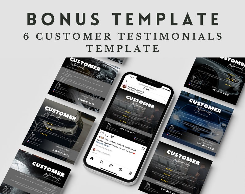 Car Washing Marketing Template Car Washing Instagram Post Template Car Wash Social Media Marketing Template Canva Template