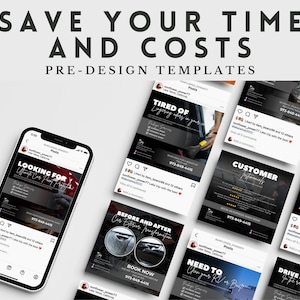 Car Washing Marketing Template Car Washing Instagram Post Template Car Wash Social Media Marketing Template Canva Template