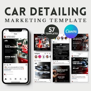 Marketingsjabloon autodetails Autodetails Instagram carrouselsjabloon Autodetails social media marketingsjabloon Canva-sjabloon